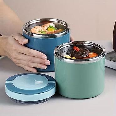 yemek termoslari: Rəng - Göy, Yəmək üçün termos, Paslanmayan polad — 4