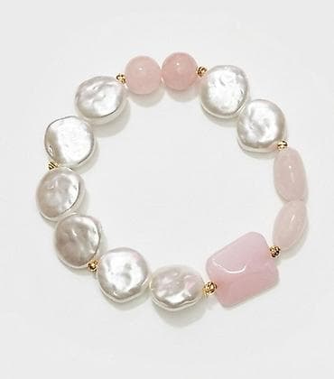 Çantalar: Mirvari imitasiya və təbii çəhrayı kvarsdan hazırlanmış elastik — 2