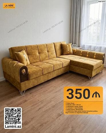 LA MINI künc divan - Ölçülər: 260 × 160 sm - Mexanizm: açılan lalafo.az -da LA MINI künc divan - Ölçülər: 260 × 160 sm - Mexanizm: açılan