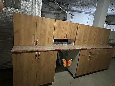 Mətbəx mebeli satılır. – Ölçü: 303 sm (tam dəst) – Rəng/tekstura