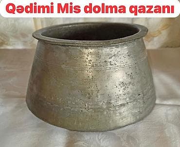 Qədimi mis dolma qazanı - Material: qalın döyülmə mis - Forma: geniş — 1