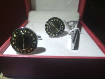 gumus qolbaq kisi ucun: İşlənməyib şəkildə göründüyü kimidir. Kişi üçün qol düyməsi dəsti — 4