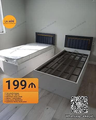 tek çarpayi: Təknəfərlik çarpayı, Bazalı, Matras ilə — 1