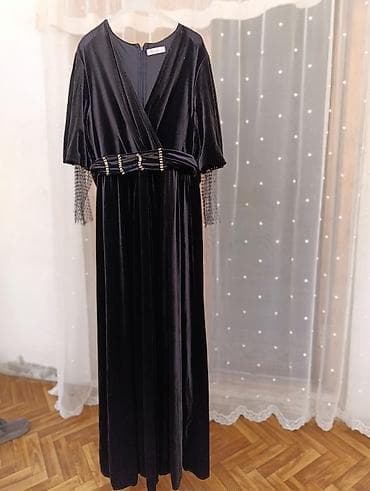 Женская одежда: Brend: MAARA Model: Uzun ziyafət/gecə geyimi - Rəng: qara büllur - — 1