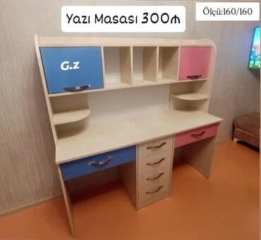 Kompüter masası, Yeni, Açılmayan, Laminat, Dördbucaq masa