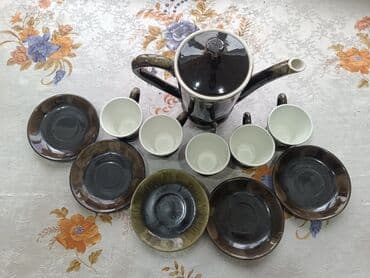 Qab-qacaq və mətbəx ləvazimatlarının alışı: Çay dəsti, rəng - Qara — 7