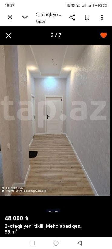 studio menziller: 2 otaqlı yeni tikili mənzil – Mehdiabad qəs., 55 m² Planlaşdırma və — 2
