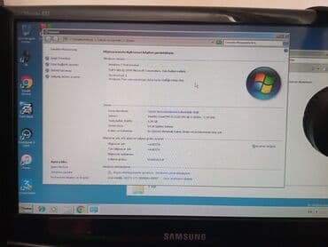 Masaüstü kompüterlər və iş stansiyaları: Samsung monitoru, qara rəngli klaviaturası, siçanı və qulaqlıqları ilə — 7