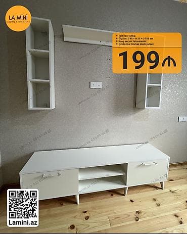 Düz TV altlığı, Polkalı, Laminat — 1