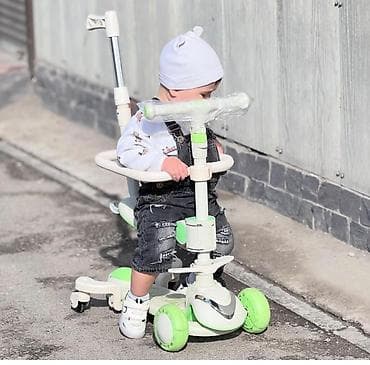 uşaqlar üçün: Oturacaqlı skuter 6aydan 2 yaşa qədər dağılmayan işıqlı gelvi təkər — 2