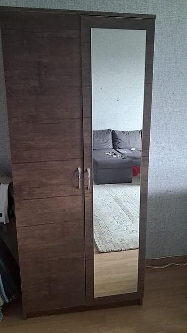 mini generator: İki qapılı şkaf – güzgülü model - Material: taxta teksturalı laminat — 1