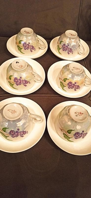 saxlama qabı: Çay dəsti, rəng - Yasəmən, Farfor — 6