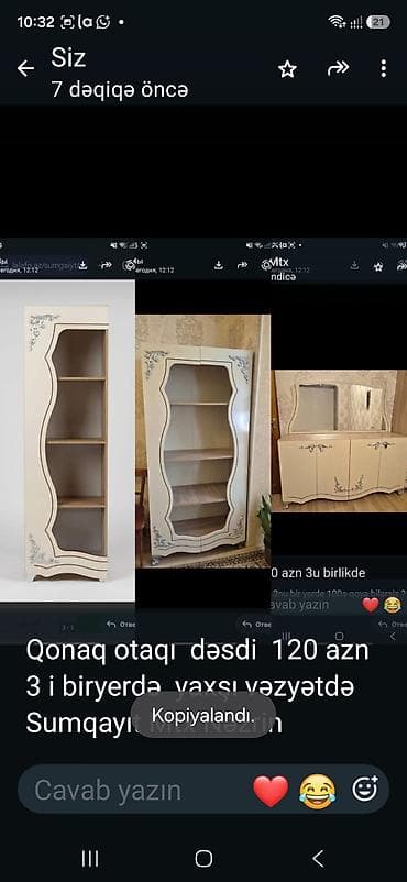 Qonaq otaqı dəsdi 120 azn 3 i biryerdə yaxşı vəzyətdə Sumqayıt