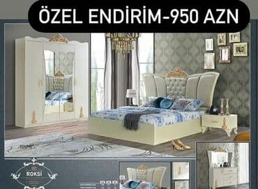 Matraslar: İkinəfərlik çarpayı, Dolab, Termo, 2 tumba, Azərbaycan, Yeni — 5