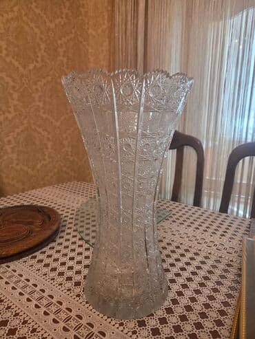 meyvə vitrin: Klassik kəsimli büllur dəst razlasma yolu ilə satlir - 2 ədəd hündür — 2