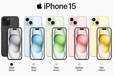 ipad 3 mini: IPhone 15, 128 GB, Zəmanət, Barmaq izi, Face ID — 1
