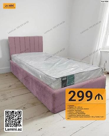 Çarpayı – La Mini (Kod: 4305 və 4306) - Ölçü: 90 × 200 sm - Mexanizm — 2