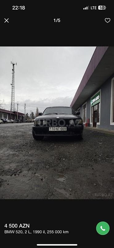 gence turbo az: BMW 520: 2 l | 1990 il Sedan — 1