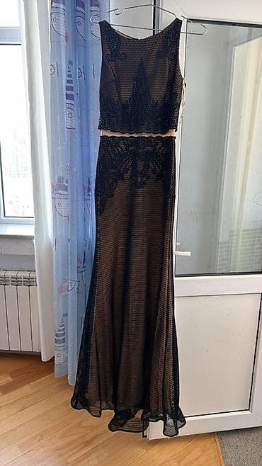 Qara krujeva detallı gecə/libas geyimi - Model: İki hissə kimi lalafo.az -da Qara krujeva detallı gecə/libas geyimi - Model: İki hissə kimi