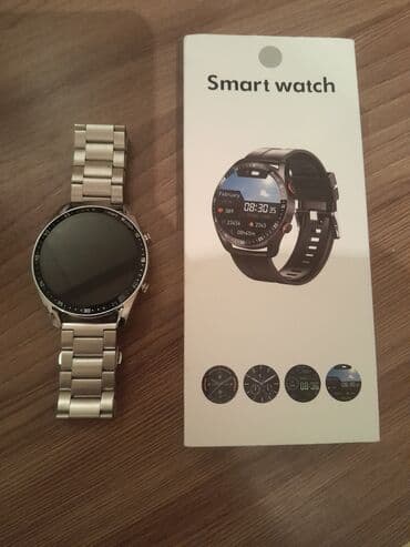mx7 smartwatch: Smart saat, Smart, Sensor ekran, rəng - Gümüşü — 1