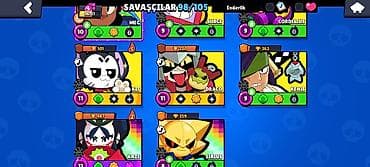 satış təmsilcisi: Brawl Stars oyunu üçün yüksək səviyyəli hesab Xüsusiyyətlər: - — 4