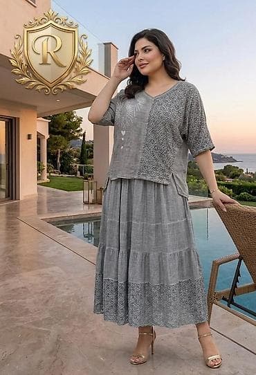 Qadın dəsti – bluz və ətək - Model: iki hissəli yay dəsti - Üst