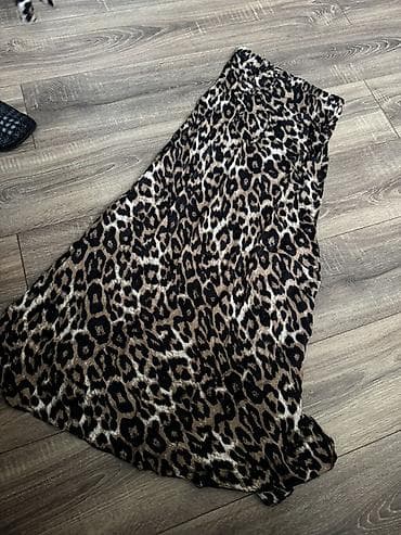 Hicab: Leopard naxışlı ətək - Stil: A-kəsim, axıcı siluet - Uzunluq: Midi — 2