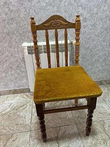 klassik: Mətbəx üçün, Qatlanmayan, rəng - Sarı Stul — 3