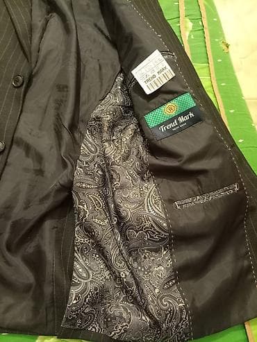 Aksesuarlar: Klassik zolaqlı kişilər üçün dördlük kostyum dəsti, 1 dəfə geyinilib — 4