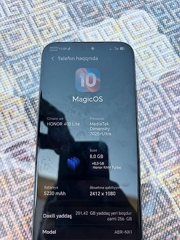 iphone 15 pro max irsad: Honor 400 Lite, 256 GB, rəng - Qara — 3