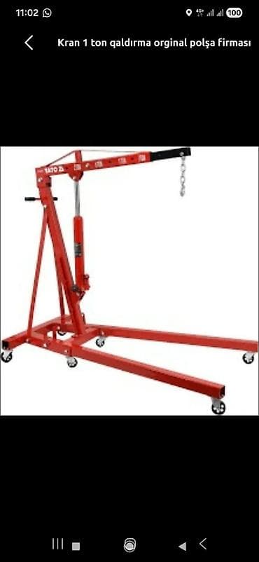arko krant: Hidravlik motor kranı – 1 ton qaldırma gücü Məhsul təsviri: - — 2
