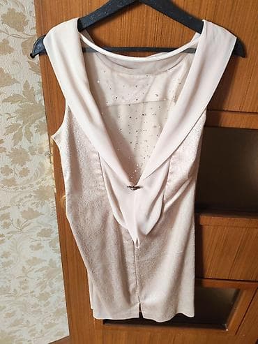 beden kremi: İki defe geyinilmiş Qadın geyimi – krem rəngli, parıltılı — 2