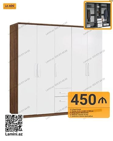 5 qapı, Siyirməli, Ağ, Digər material, Açılan, Düz dolab lalafo.az -da 5 qapı, Siyirməli, Ağ, Digər material, Açılan, Düz dolab