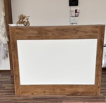 Taxta-imitasiyalı resepsiyon/qarşılama masası - Material: Laminat/MDF
