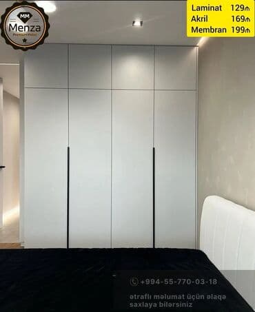 4 qapili dolab: Yeni, Açılan, 4 qapılı Düz dolab, Qarderob, paltar dolabı — 1