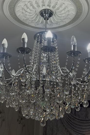 Çılçıraq, 10 və daha çox lampa, Xrustal — 1