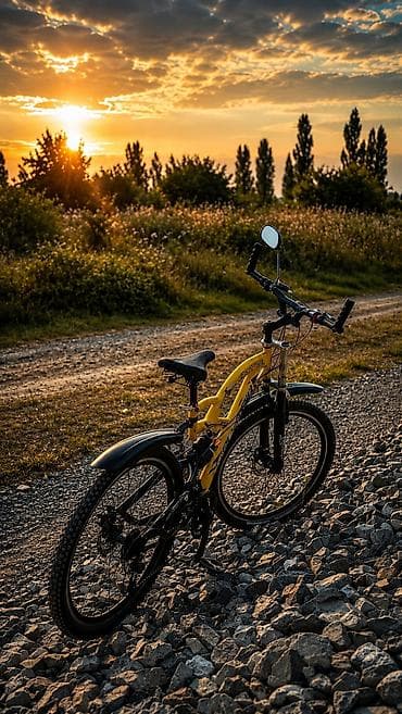 velo satisi: Velosiped – dağ/street tipli, sarı-qara rəngdə, uşaq/yeniyetmə — 3