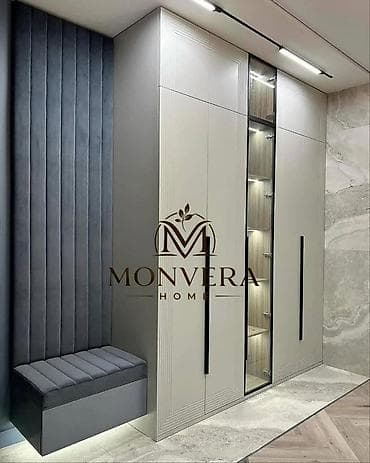 qedimi skaf: Yeni, 4 qapılı, Boz, Digər material, Açılan, Düz dolab — 2