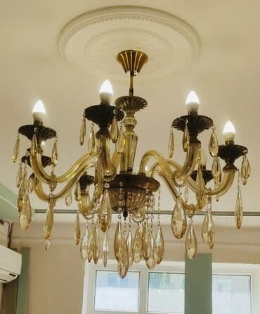 кольцевая лампа в баку: Çılçıraq, 8 lampa, Xrustal — 1