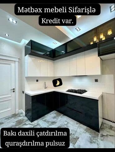 metbex aboyu: 🟣Yeni mətbəx mebeli 🆘 *1 pqm görə qiymətlər* 🟣Mat Laminat *180 azn* — 1