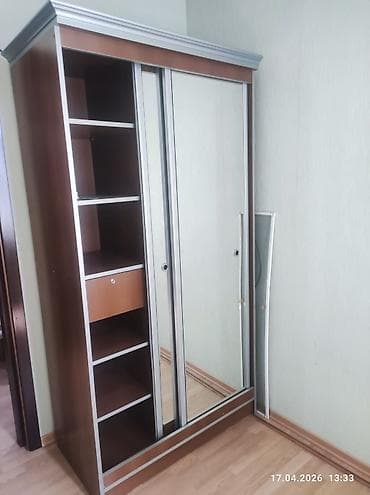 taxta şifaner: 3 qapılı, Güzgülü, Qəhvəyi, Digər material, Kupe, Düz dolab — 3