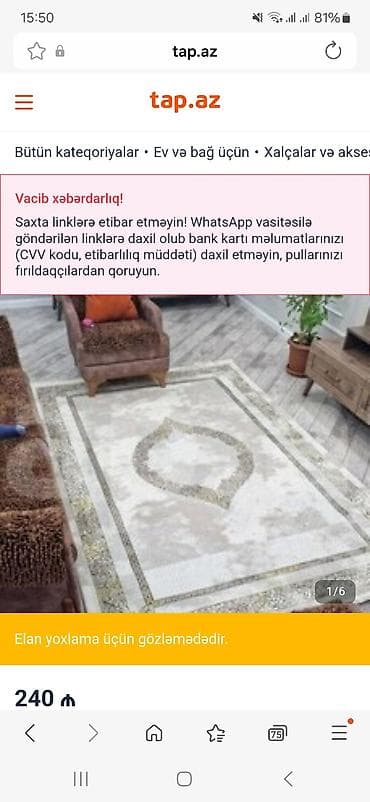 sumax xalça: Xalça Dekorativ, Kredit yoxdur — 2
