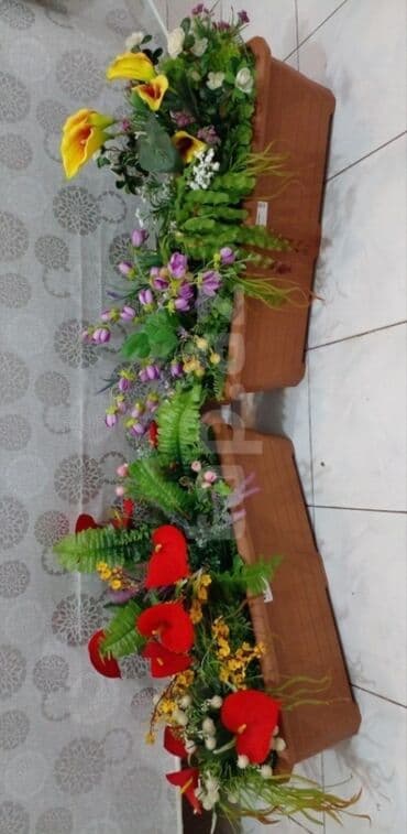 искусственные цветы баку: ✅Süni güllərdn düzəlmiş çələng. Ev üçün və və balkon kənarları üçün — 1