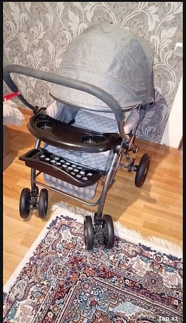 usaq kaleska: Uşaq arabası – çoxfunksiyalı, qatlanan model - Rəng: boz (gövdə və — 3