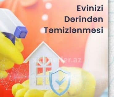 ev təmizləmə: Təmizlik | Ofislər, Mənzillər, Evlər | Gündəlik təmizlik, Təmirdən sonra təmizlik, Pəncərələrin, fasadların yuyulması — 1