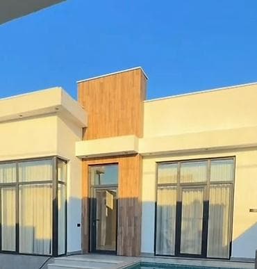 Müasir dizaynlı həyət evi - Layihə: tək mərtəbəli, müasir fasad; ağ — 1