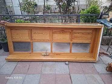 taxta dernegul: Şüşəli taxta qapı - Material: təbii şam ağacı (panelli konstruksiya) — 2