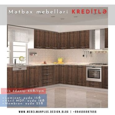 dekor qrup: Sifarişlə mətbəx dəsti, MDF, Kredit var, Pulsuz çatdırılma — 23