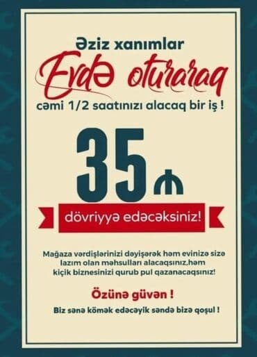 derzi işleri: Evdə oturaraq cəmi 30 dəqiqə sərf edərək gəlir əldə etmək imkanı — 1