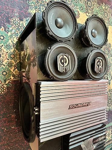 uslitel sony: Aparatura Satılır - Kenwood subwoofer qutuda - Soundmax usilitel - — 5